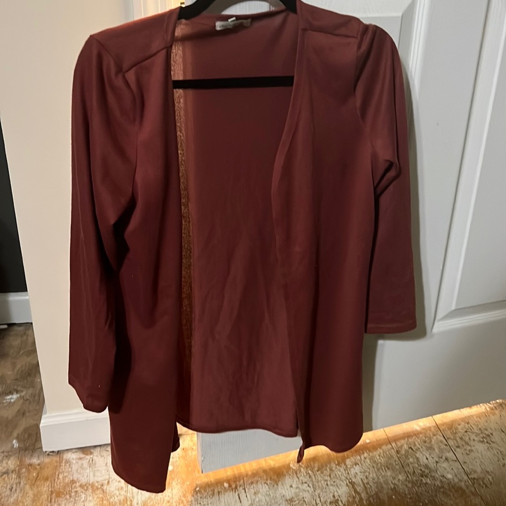 Cardigan size medium, deep rose colored, Charlotte Russe